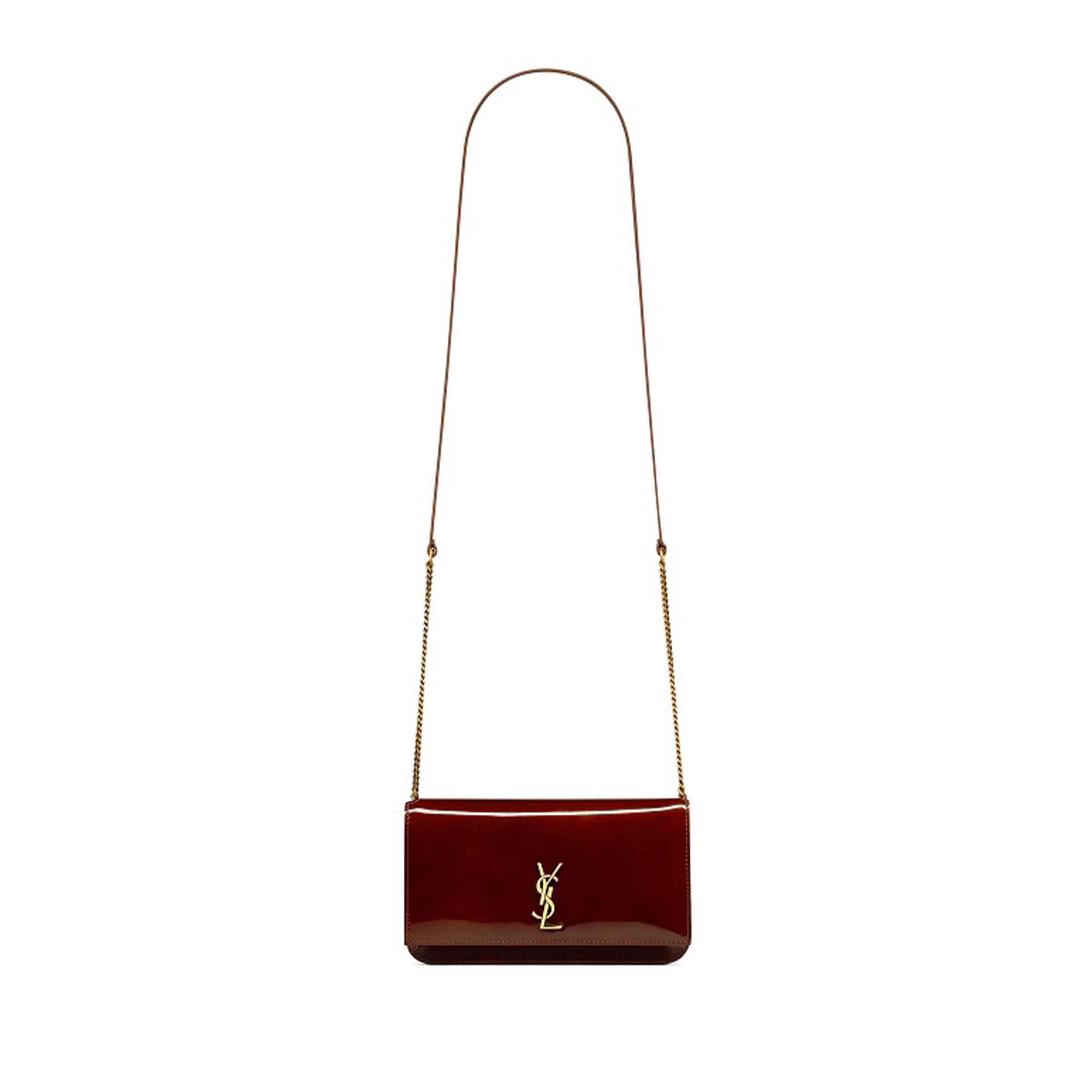 Y*L monogram phone holder with strap in smooth leather 635095271749 (18*11*2cm)
